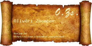Olivéri Zsombor névjegykártya